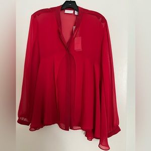 Beautiful Red Chicos Blouse size 3